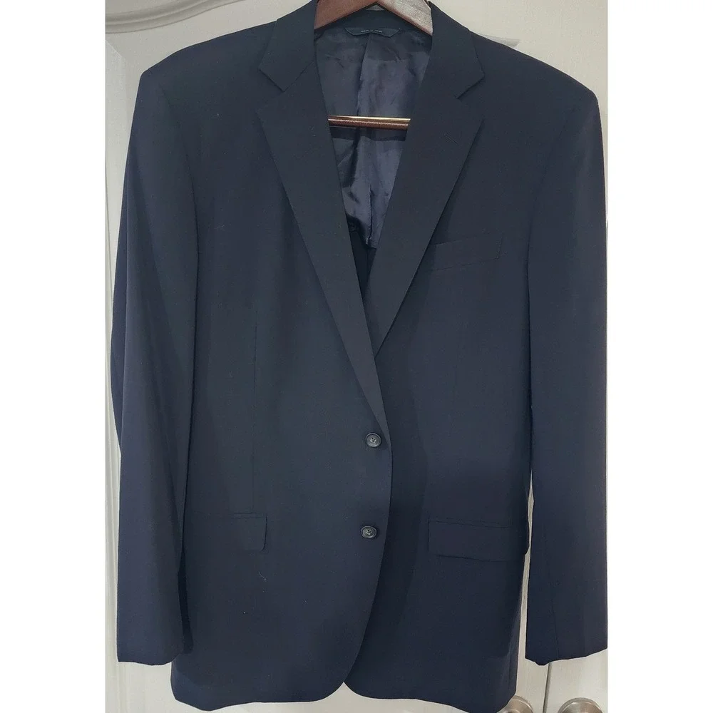 Brooks Brothers Men's Brookscool 2 Button Navy Blue Sports Coat Size 44 L